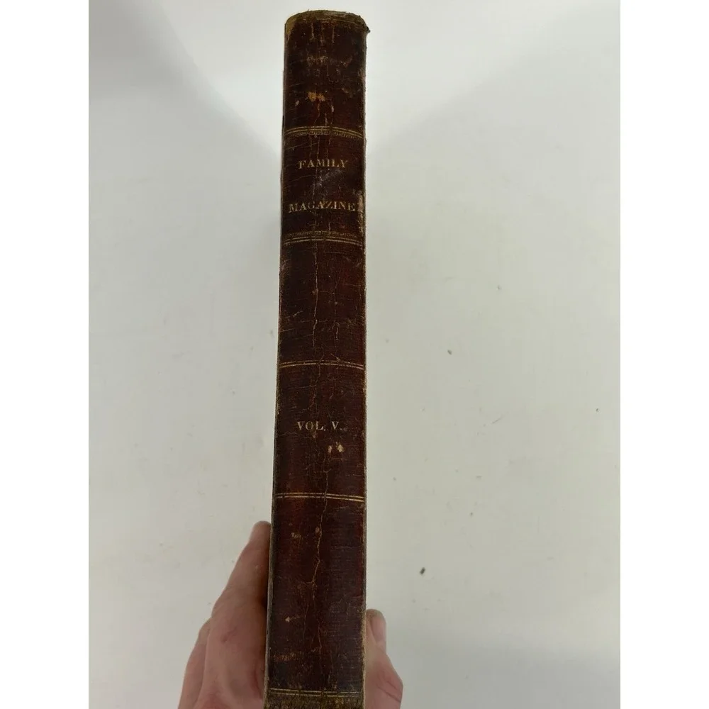 The New Pictorial Magazine Volume 5 By Robert Sears 1848 Antique Hardcover Book